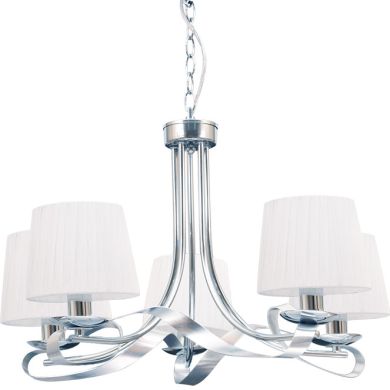 Ceiling Lamp CLEVELAND 5xE27 H.Reg.xD.60cm Chrome/White