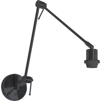 Wall Lamp HAIA articulated arm without lampshade 1xE27 L.13xW.94xH.Reg.cm Black
