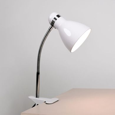 Table lamp SICION 1xE27 with clip H.40xD.10,5cm in white