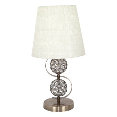 Table Lamp HONDURAS 1xE14 H.50xD.25cm Beije/Antique Brass