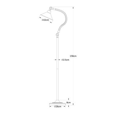 Floor Lamp SOGA 1xE27 L.25,5xW.47xH.144cm Rope Brown