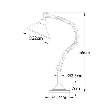 Candeeiro de mesa SOGA 1xE27 C.22,5xL.42xAlt.57cm Corda Preto