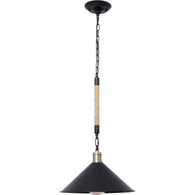 Suspensão SOGA 1xE27 Alt.Reg.xD.36cm Corda Preto