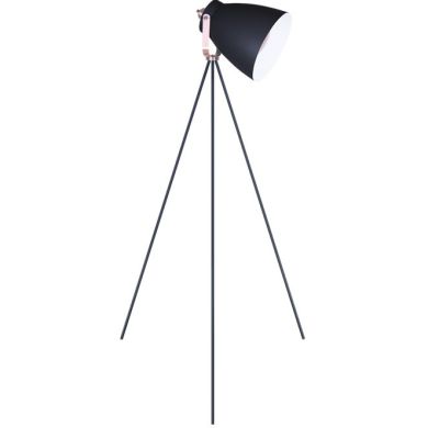 Floor Lamp GETTING 1xE27 H.150xD.86cm Black/Copper