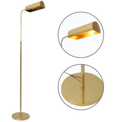 Floor Lamp SPACE round 1xE27 L.25xW.34,5xH.Reg.cm Brass