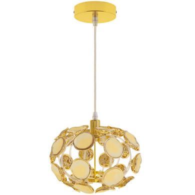 Suspensão AYLLA 1xE14 Alt.Reg.xD.25cm Dourado