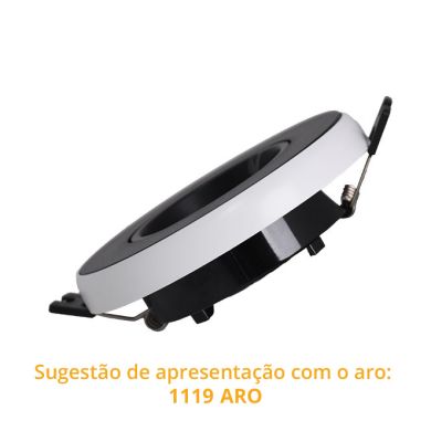 Aro de encastrar ONIRO redondo Alt.2,9xD.9cm Policarbonato (PC) Preto