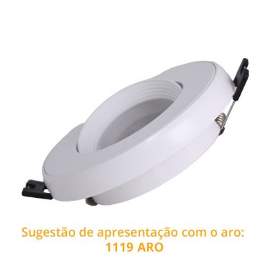 Aro Empotrable ONIRO redondo Al.2,5xD.9cm Policarbonato (PC) Blanco