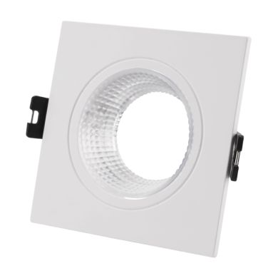 Aro de encastrar ONIRO quadrado C.9,3xL.9,3xAlt.3,4cm policarbonato (PC) branco