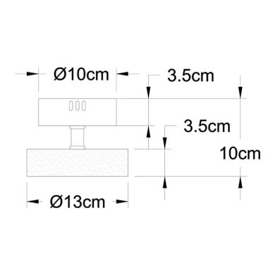 Plafón TOKIO 1x12W LED 4000K Al.10xD.13cm Cromo