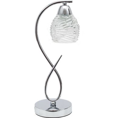 Table Lamp JUAREZ 1xE14 L.13xW.15xH.39cm Chrome