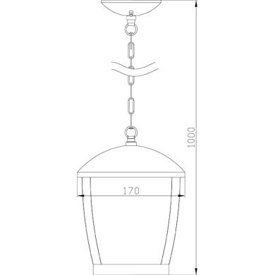 Suspensão DRAVE IP44 1xE27 C.17xL.17xAlt.Reg.cm Alumínio+PC Preto