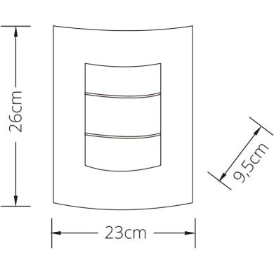 Wall Lamp JOANES IP44 1xE27 L.23xW.9xH.26cm Stainless Steel