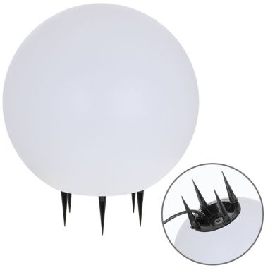 Bola de luz com espigão BONINA IP65 1xE27 Alt.46xD.40cm Branco