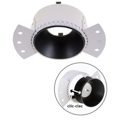 Frame for Downlight HATOR round L.14xW.8,4xH.5,2cm Black