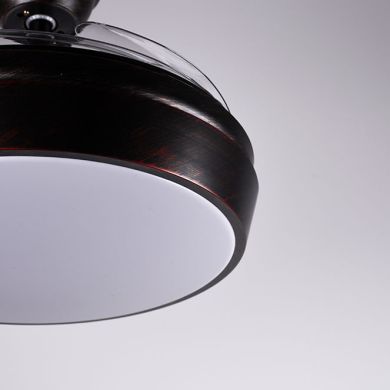 Ceiling fan DC SIMUN brown, 4 retractable blades, 72W LED 3000|4000|6500K, H.35xD.107/50cm