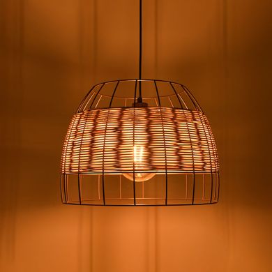 Pendant Light SOTERO 1xE27 H.Reg.xD.32cm Rattan Brown