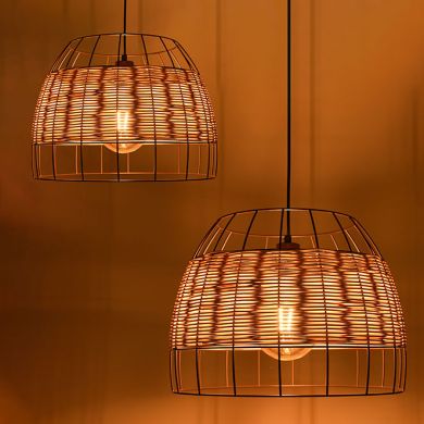 Pendant Light SOTERO 1xE27 H.Reg.xD.32cm Rattan Brown