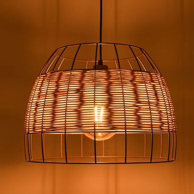 Pendant Light SOTERO 1xE27 H.Reg.xD.42cm Rattan Brown