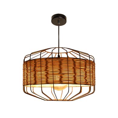 Pendant Light SOLANGE 1xE27 H.Reg.xD.35cm Rattan Brown