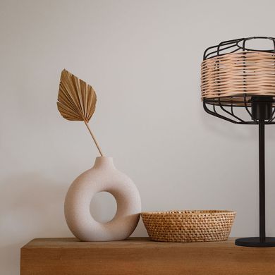 Table lamp SOLANGE D.25xA.45,5cm 1xE27 in Rattan