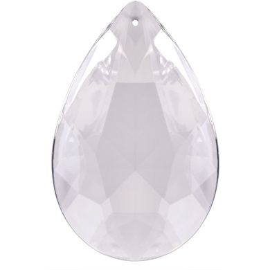 Glass pearshape stone 3,2x2cm 1 hole transparent(Box)