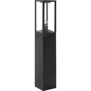 Pillar NOZELO large IP44 1xE27 L.14xW.14xH.80cm Aluminium+Glass Anthracite