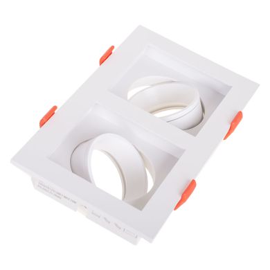 Frame for Downlight HECATE 2xGU10/GU5.3 (MR16) L.18,9xW.10,2xH.3,6cm Polycarbonate (PC) White