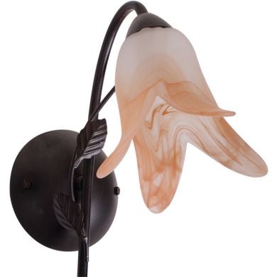 Wall Lamp VERONA 1xE14 L.28xW.12xH.23cm Brown