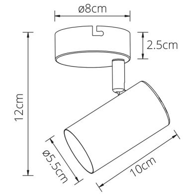 Aplique LUCAS 1xGU10 L.10xAn.8xAl.12cm Blanco