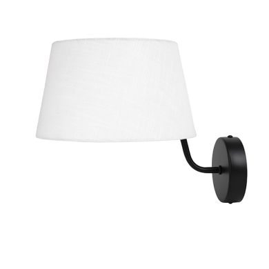 Aplique MARIZA 1xE14 preto com abatjour bege