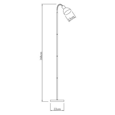 Lámpara de Pie ASURAS 1xE27 Al.168xD.22cm negro
