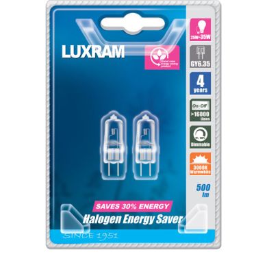 Lâmpada 2x GY6.35 Bi-Pin ENERGY SAVER Regulável 12V 25W 3000K 500lm -C