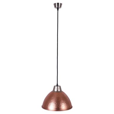 Colgante COPPER 1xE27 Al.Reg.xD.26,5cm en cobre con acabado martillado brillante