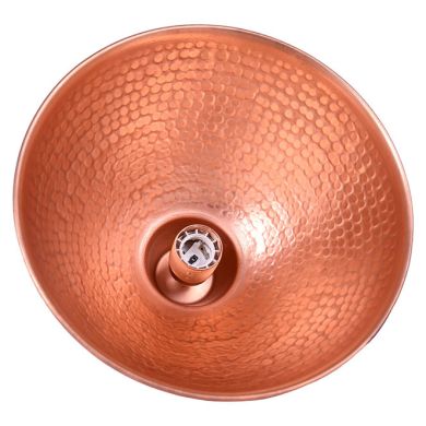 Colgante COPPER 1xE27 Al.Reg.xD.26,5cm en cobre con acabado martillado brillante