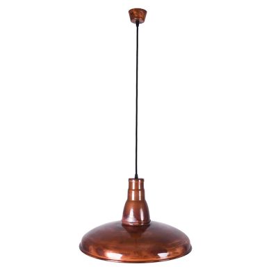 Suspensão COPPER 1xE27 Alt.Reg.xD.48,5cm em cobre com acabamento liso rústico