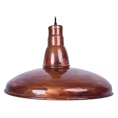 Suspensão COPPER 1xE27 Alt.Reg.xD.48,5cm em cobre com acabamento liso rústico