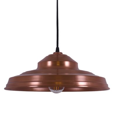 Colgante COPPER 1xE27 Al.Reg.xD.38cm en cobre con acabado liso fosco