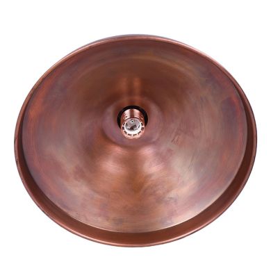 Suspensão COPPER 1xE27 Alt.Reg.xD.35cm em cobre com acabamento liso oxidado