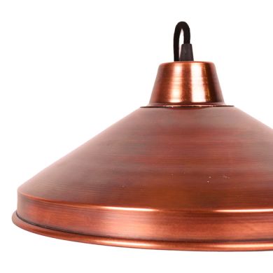 Colgante COPPER 1xE27 Al.Reg.xD.35cm en cobre con acabado liso oxidado