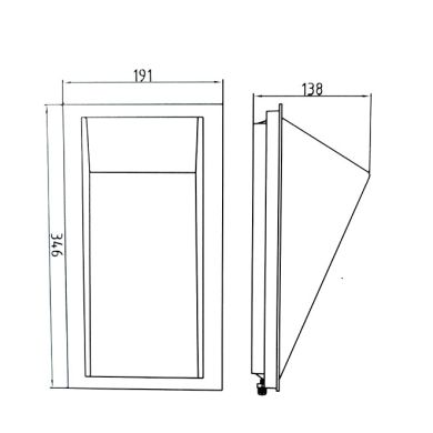 Aplique ANTUÃ IP65 1xE27 C.19xL.14xAlt.35cm Metal+Plástico Cinzento