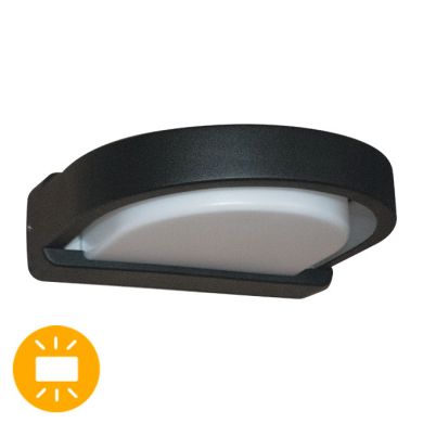 Aplique SABOR. IP54 1xE27 L.27xAn.25xAl.8cm Aluminio+Plástico Negro/Blanco