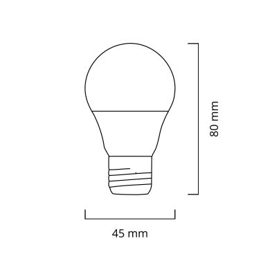 Light Bulb E27 (thick) Ball DURAMAX 5W 3000K 470lm