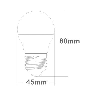 Light Bulb E27 (thick) Ball DURAMAX 7W 6400K 600lm