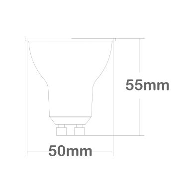 Light Bulb GU10 ECOMAX LED 7.5W 3000K 560lm 100° White