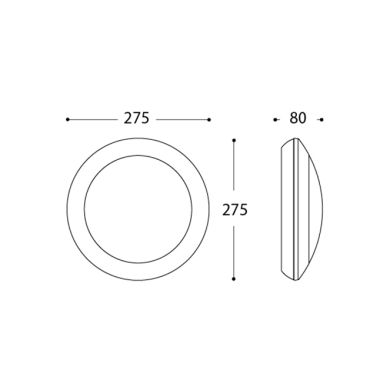 Plafond BERTA 1xGX53 15W/9W botão CCT (2cores) Alt.8xD.27,5cm resina branca