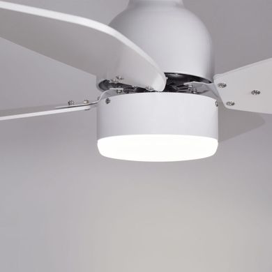 Ceiling fan AC FRESCO white, 4 reversible blades, 16W LED 4000K, H.35xD.81cm