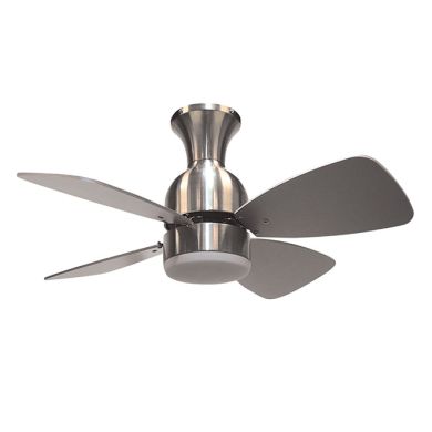 Ceiling fan AC FRESCO nickel, 4 reversible blades, 16W LED 4000K, H.35xD.81cm