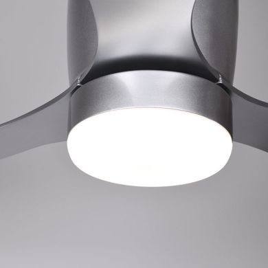 Ventoinha de tecto NASIM prata, 3 palas, 16W LED 4000K, Alt.22xD.132cm