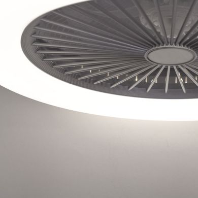 Ceiling fan AC TORNADO silver, 5 blades, 48W LED 3000-6000K, H.19xD.55cm
